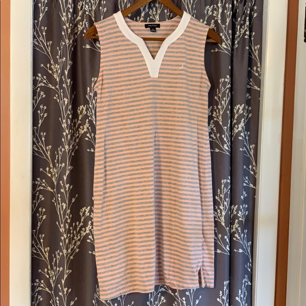 Nautical beach cover up/casual dress
